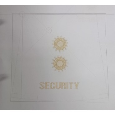 Eppaulettes Black Security wording + Pip