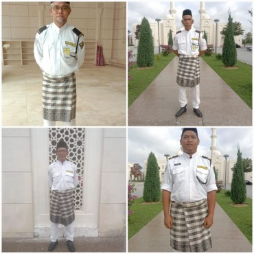 Uniform White Long Sleeve Mandarin Collar (X3-Logo + Website)