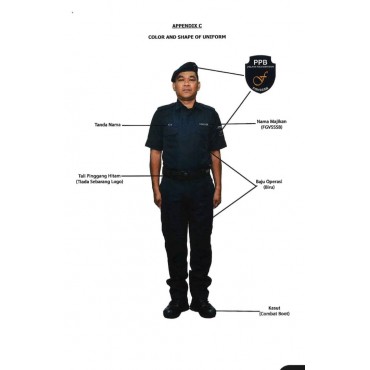 Polis Bantuan 8030 Poly 6 Pocket Big Loop D/blue Color Pants